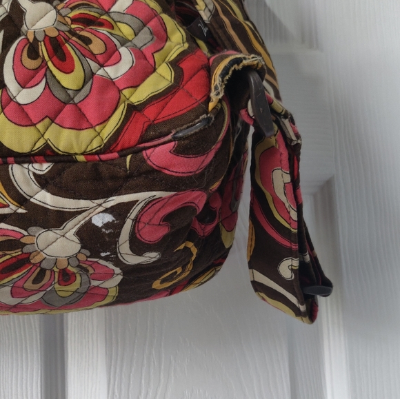 Vera Bradley Backpack Pucinni Floral Paisley Pattern Brown, Pink, and Green - Picture 11 of 12
